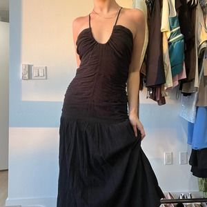 SUBOO Alva Black Maxi Dress